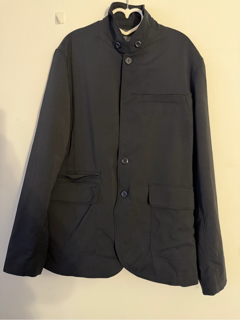 Eddie Bauer Black Lightweight Button-Front Jacket